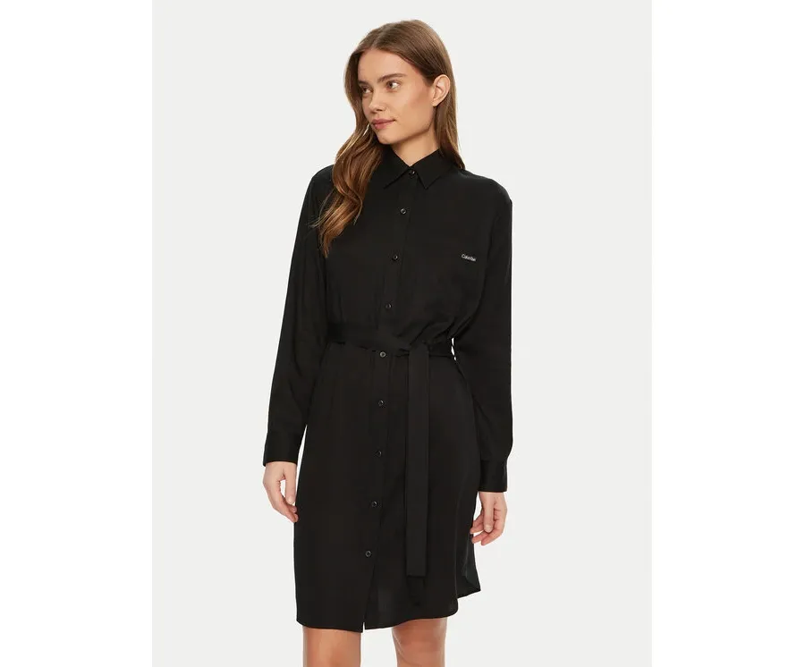 obrazek 1 Calvin Klein Jeans Sukienka koszulowa J20J224819 Czarny Regular Fit