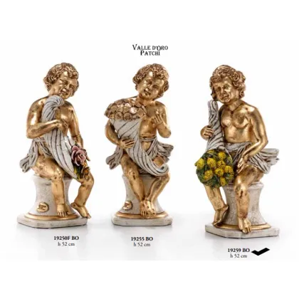 Picture Angel on a pedestal with a low cornucopia with lemons - Valle d'oro Patchi