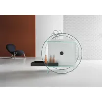 Zdjęcie Szklany wózek barowy z czarną lakierowaną tacą - Tonelli Design
