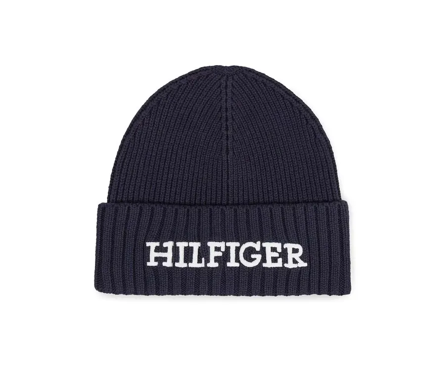 obrazek 1 Tommy Hilfiger Czapka Monotype Beanie AM0AM11737 Granatowy