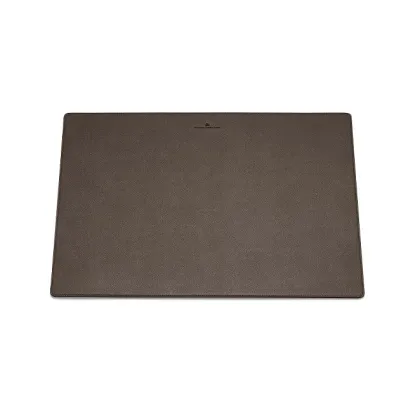 Picture Desk pad - embossed leather, dark brown
