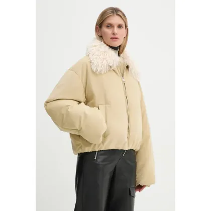 Zdjęcie Nanushka kurtka puchowa ZACHARIE damska kolor beżowy zimowa oversize NU24FWOW45873