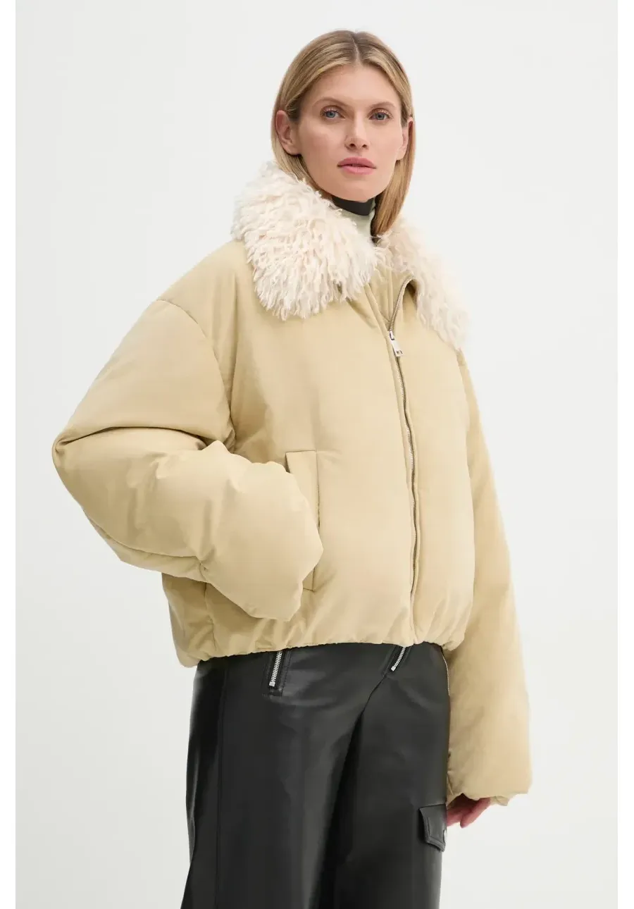 obrazek 1 Nanushka kurtka puchowa ZACHARIE damska kolor beżowy zimowa oversize NU24FWOW45873