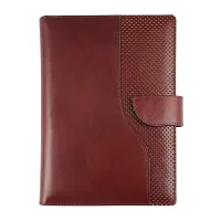 Picture Dark brown calendar and planner made of genuine leather