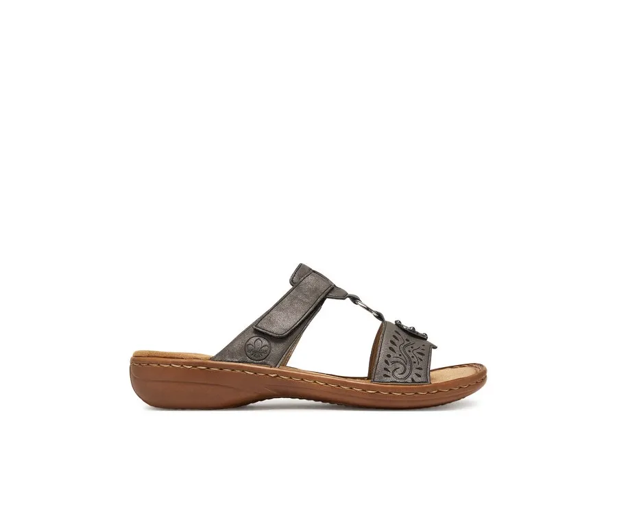 obrazek 1 Rieker Klapki 608K1-45 Szary