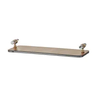 Zdjęcie Taca łazienkowa Linfinito 33x10xH5 cm w kolorze cappuccino ze złoconymi uchwytami