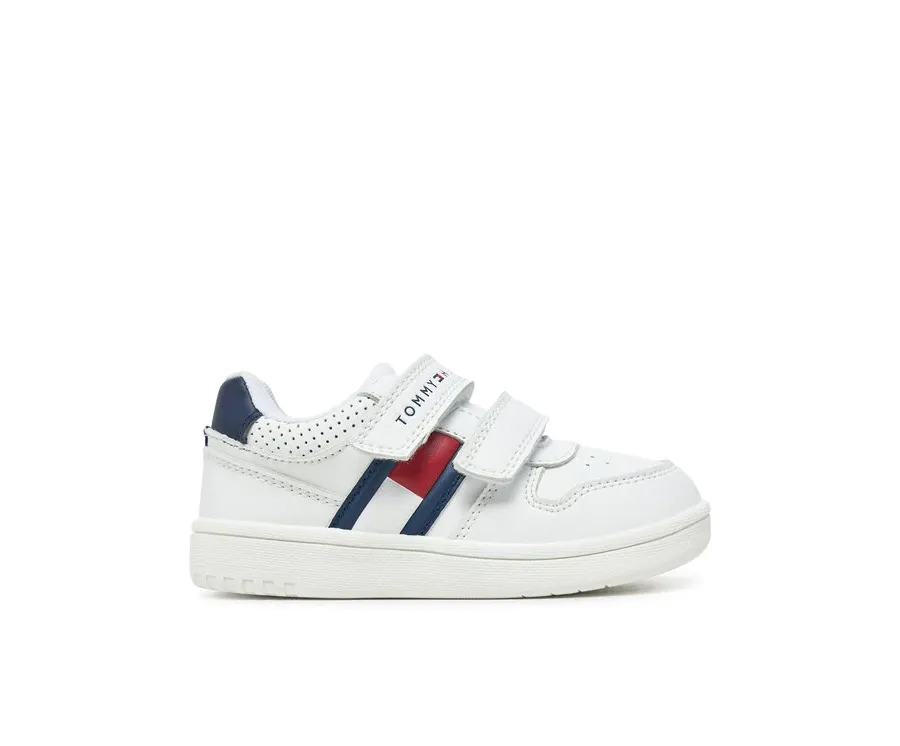 obrazek 1 Tommy Hilfiger Sneakersy Flag Low Cut Velcro Sneaker T1X9-33841-1355 M Biały
