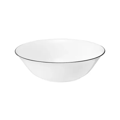 Zdjęcie Biała porcelanowa klasyczna mała miska zdobiona czarną obwódką – Tettau