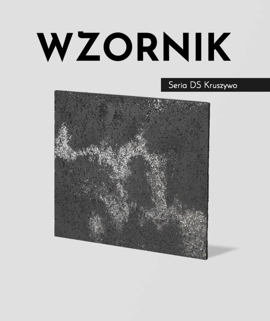 obrazek 1 Wzornik DS - (grafitowy, srebrne kruszywo, duża porowatość) - beton architektoniczny