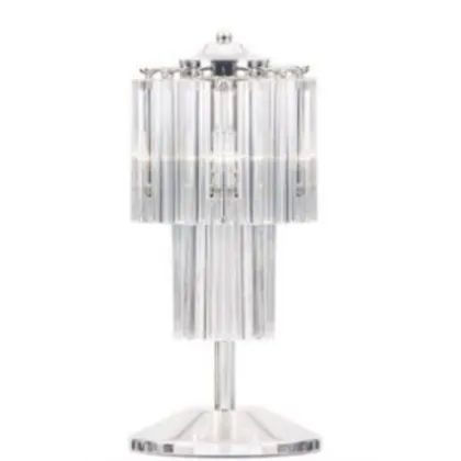 Picture Unique table lamp with transparent three-walled Murano glass – Il Paralume Marina