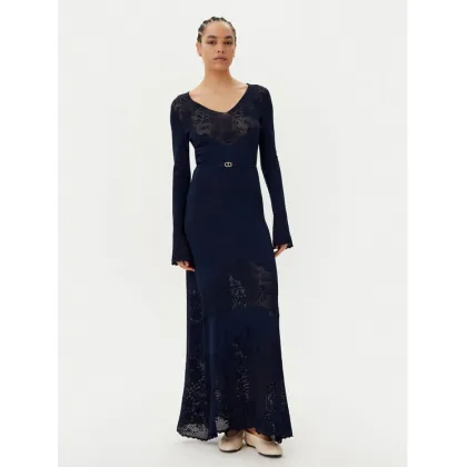 Zdjęcie TWINSET Sukienka dzianinowa 251TP3240 Granatowy Slim Fit