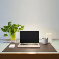 Zdjęcie Stylowa podkładka Clio z podwójnymi szwami po lewej stronie na biurko