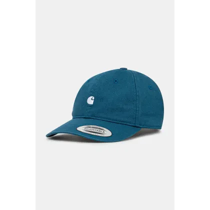 Zdjęcie Carhartt WIP czapka z daszkiem bawełniana Madison Logo Cap kolor turkusowy z aplikacją I023750.2OUXX