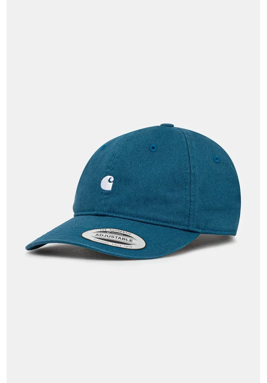 obrazek 1 Carhartt WIP czapka z daszkiem bawełniana Madison Logo Cap kolor turkusowy z aplikacją I023750.2OUXX