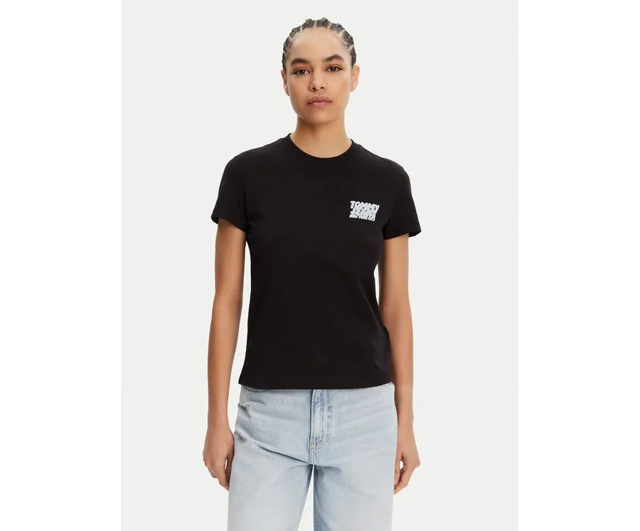 obrazek 1 Tommy Jeans T-Shirt Bubble DW0DW21338 Czarny Regular Fit