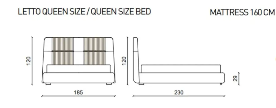 obrazek 4 Włoskie, nowoczesne łóżko Omer, queen size - Ulivi Salotti