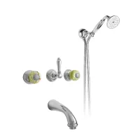 Zdjęcie Bateria wannowa podtynkowa naścienna - z głowicą ceramiczną - Officina Nicolazzi