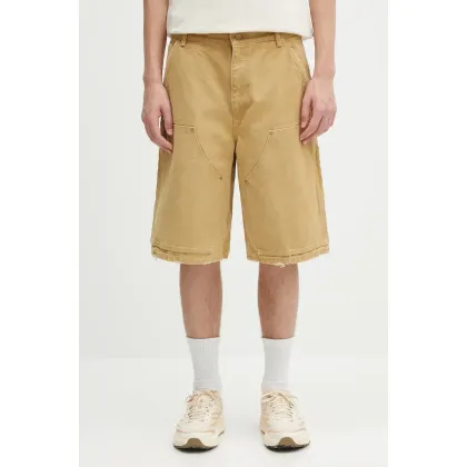 Zdjęcie AMBUSH szorty bawełniane Canvas Carpenter Short Pants męskie kolor beżowy 12115320