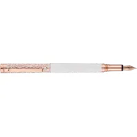 Picture Stylish hand-engraved white and pink fountain pen - Waldmann