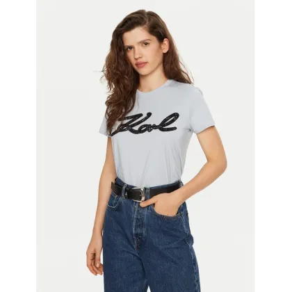 Zdjęcie KARL LAGERFELD T-Shirt A1W17117 Niebieski Regular Fit