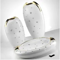 Picture Designer white plate with decorations - Bruno Costenaro