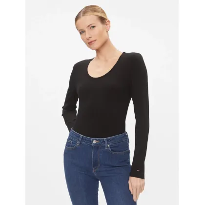 Zdjęcie Tommy Hilfiger Bluzka WW0WW41654 Czarny Slim Fit