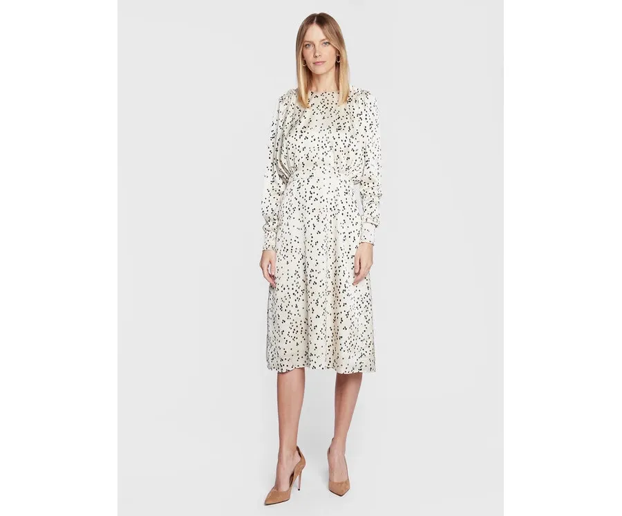 obrazek 1 Bruuns Bazaar Sukienka codzienna Acacia Adee BBW3196 Écru Regular Fit