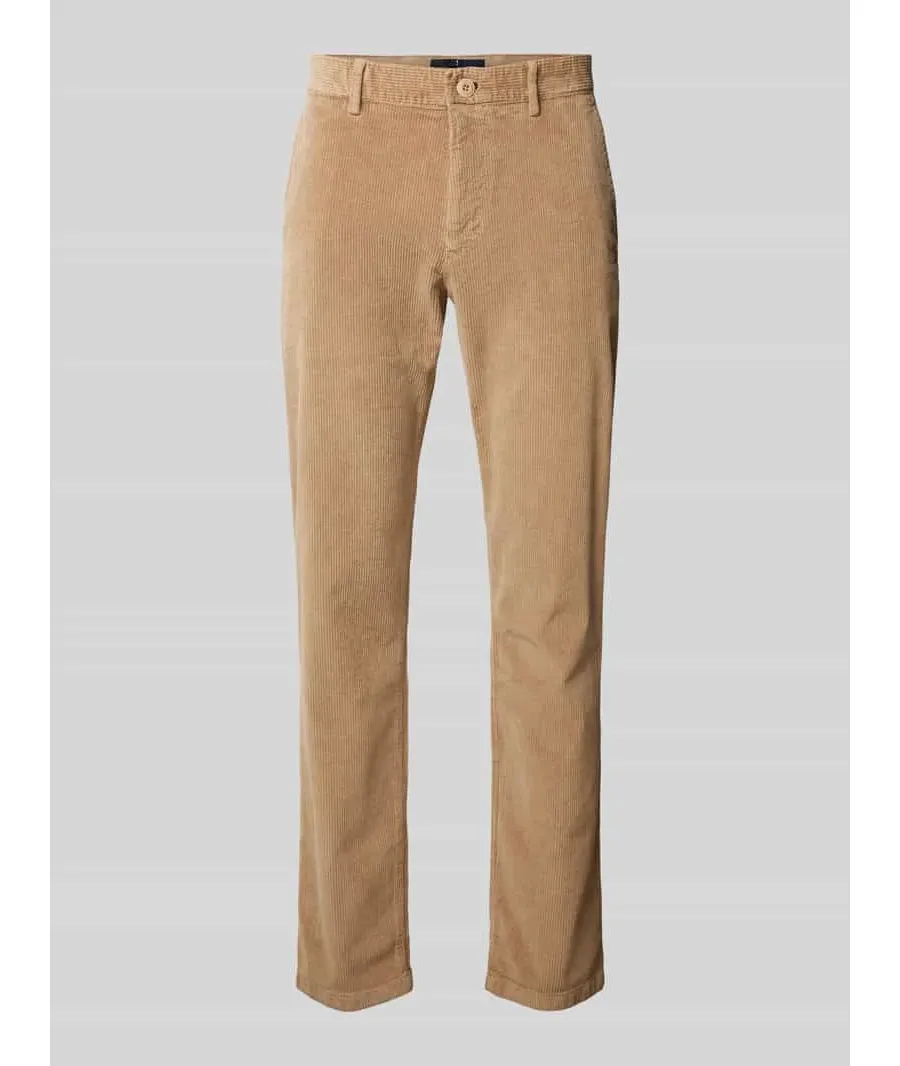 obrazek 1 Spodnie sztruksowe o kroju modern fit ze szlufkami na pasek model ‘Matthew’