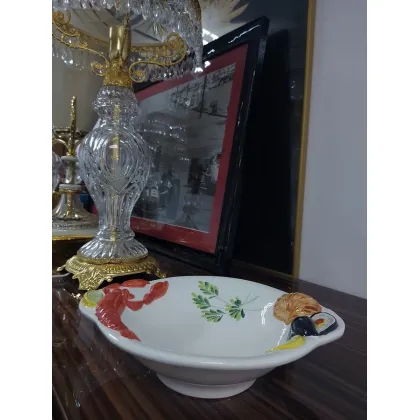 Zdjęcie Mała miska na zupę zdobiona homarem - Le Ceramiche