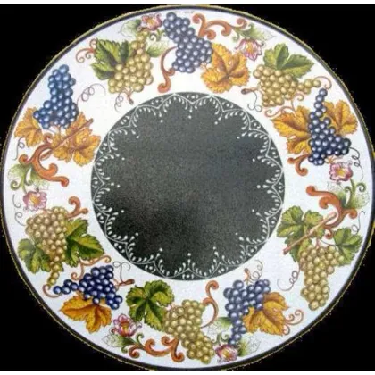 Zdjęcie Ekskluzywny blat do ogrodu wykonany z lawy z ozdobnym motywem winogron - Ceramiche Valchida