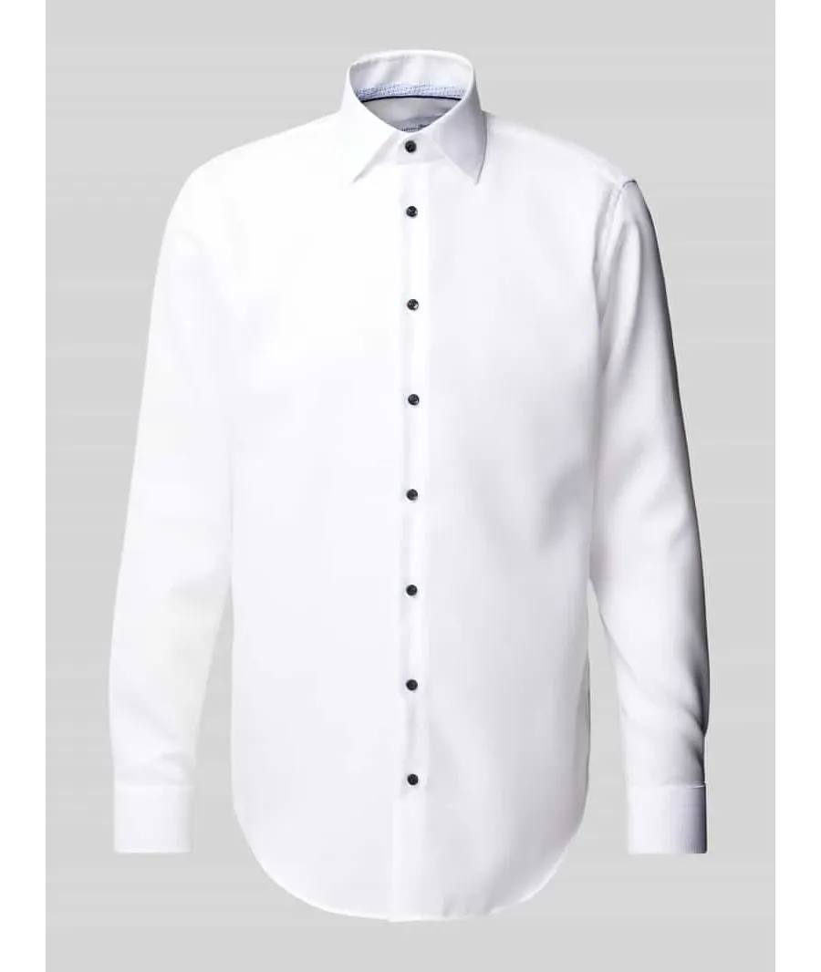 obrazek 1 Koszula biznesowa o kroju regular fit z fakturowanym wzorem