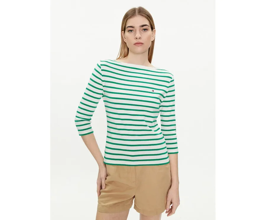 obrazek 1 Tommy Hilfiger Bluzka New Cody WW0WW40589 Zielony Slim Fit
