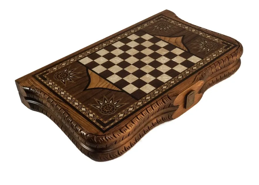 obrazek 2 Stylowy drewniany komplet do gry w Backgammon - Helena Woodart