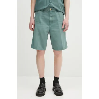Zdjęcie Carhartt WIP szorty bawełniane Single Knee Short męskie kolor zielony I034797.2M24O