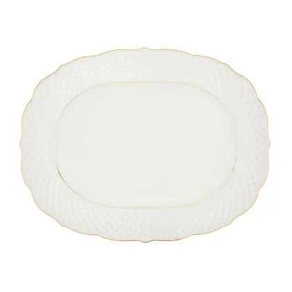 Zdjęcie Porcelanowy talerz Owalny 39 cm Empire Gold