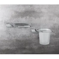 Picture Italian hanging soap dish and brush cup Alize for the bathroom