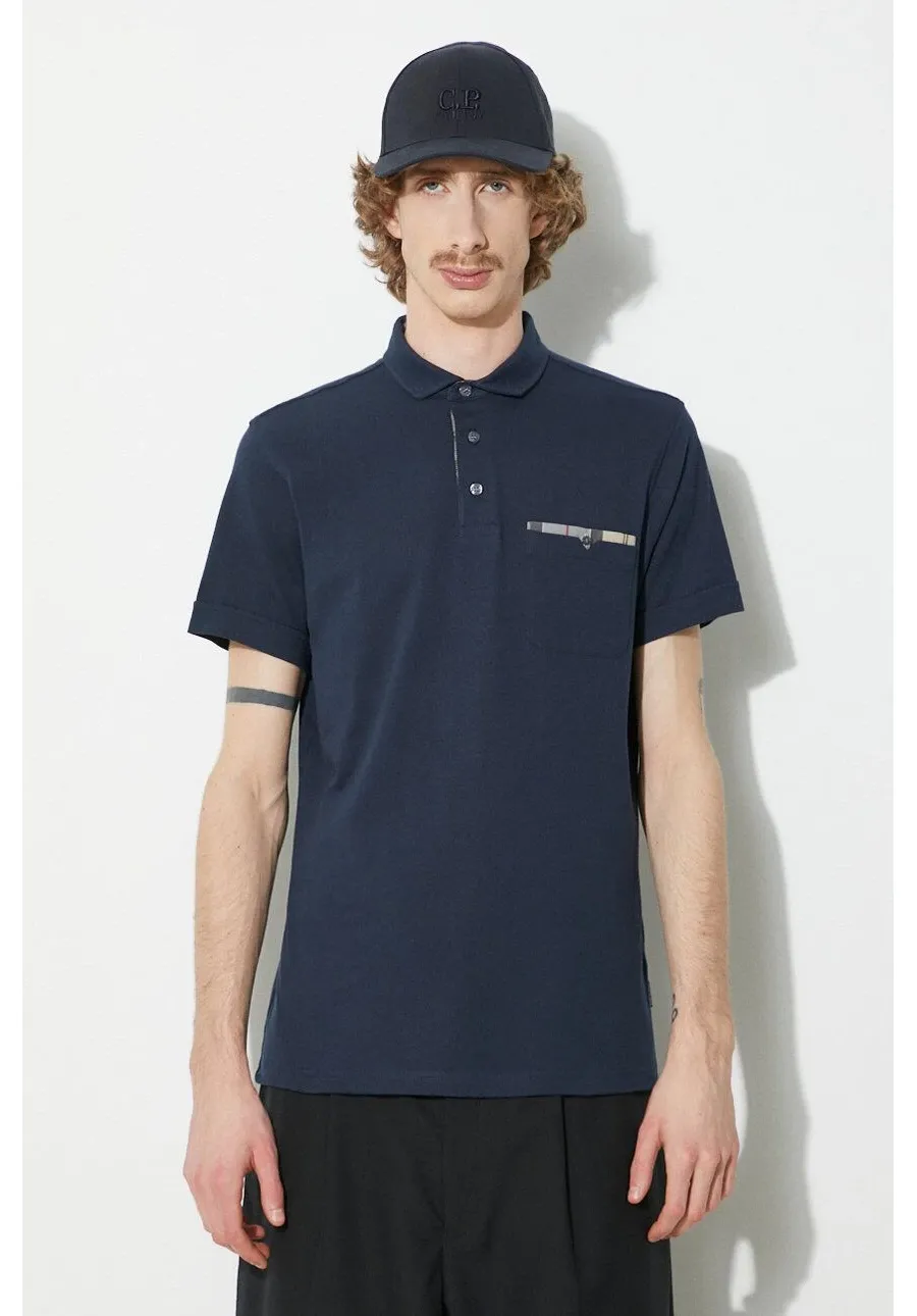 obrazek 1 Barbour polo bawełniane Corpatch Polo kolor granatowy gładki MML1071