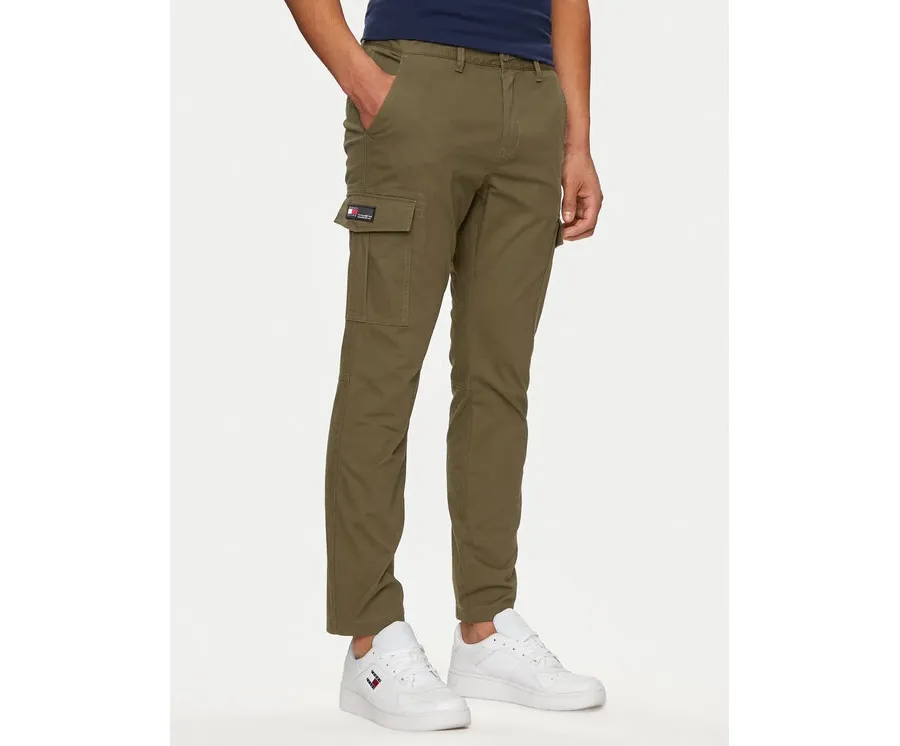 obrazek 1 Tommy Jeans Spodnie materiałowe Austin DM0DM18940 Zielony Slim Fit