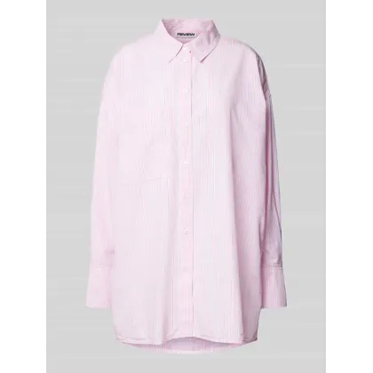 Zdjęcie Bluzka koszulowa o kroju oversized z kieszenią na piersi