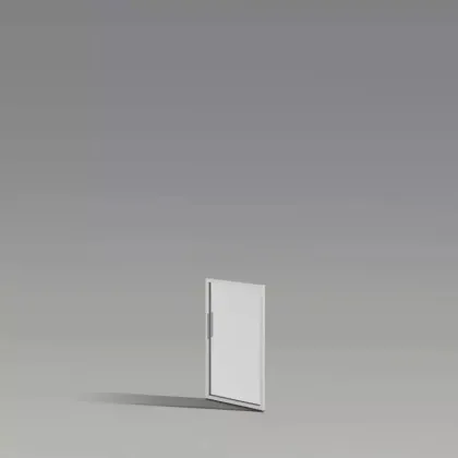 Zdjęcie Drzwi szklane o wymiarach 40x68 cm w ramie aluminiowej - Biuro Serwis