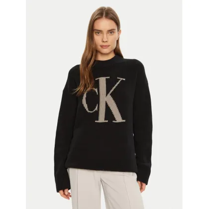 Zdjęcie Calvin Klein Jeans Sweter Intrasia J20J224799 Czarny Relaxed Fit
