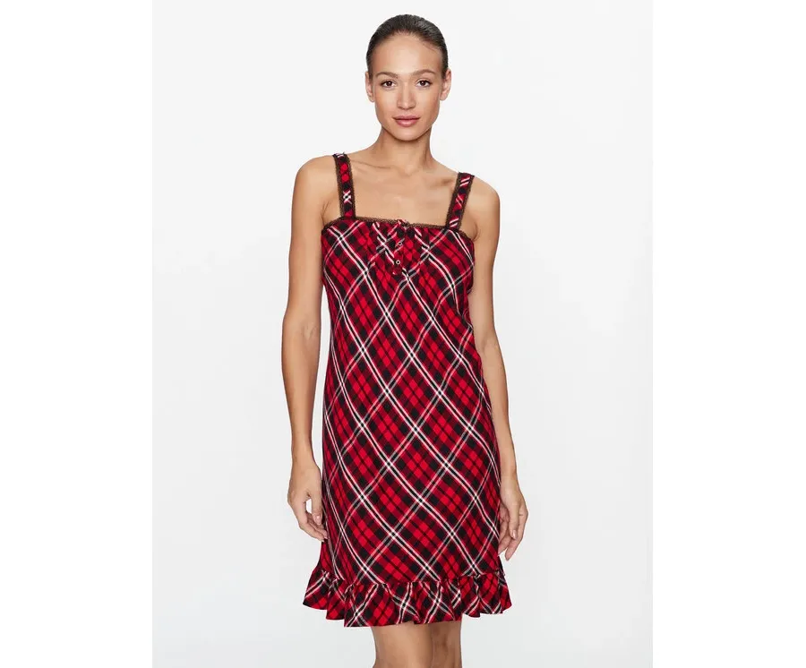 obrazek 1 Lauren Ralph Lauren Koszula nocna ILN22282 Czerwony Regular Fit LAUREN RALPH LAUREN