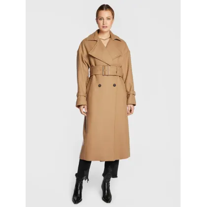Zdjęcie IRO Płaszcz wełniany Kealia AR037 Brązowy Regular Fit
