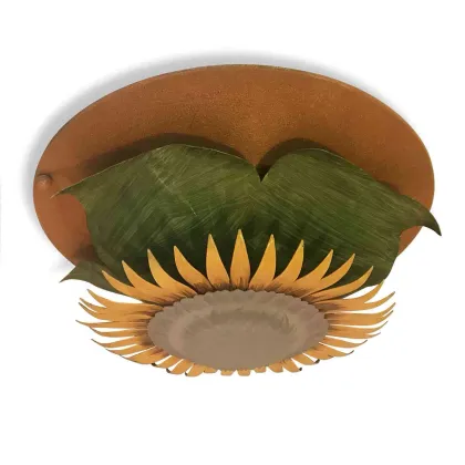 Zdjęcie Lampa sufitowa z lakierowanego żelaza i kryształu wykonana przez firmę Banci