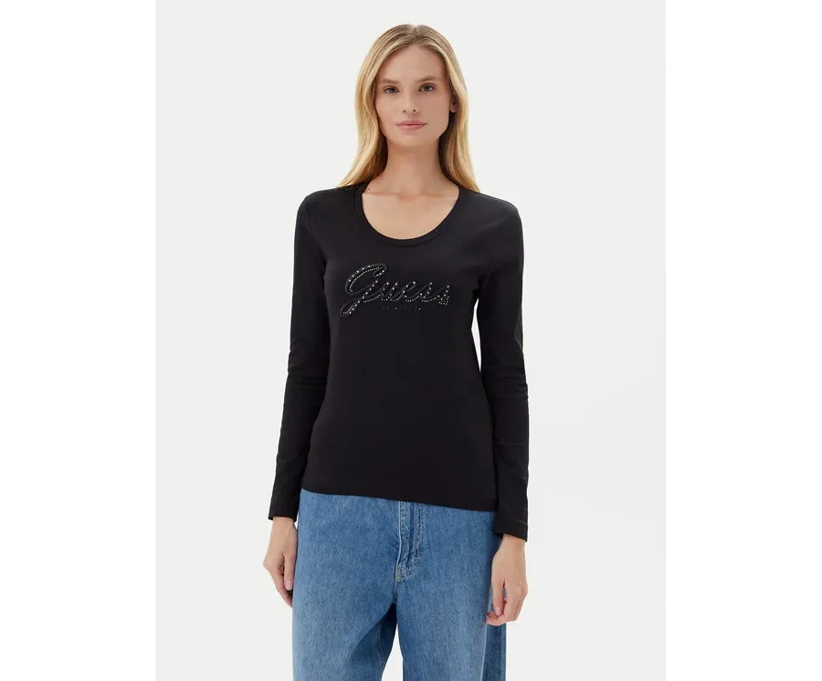 obrazek 1 Guess Bluzka W5YI26 J1314 Czarny Slim Fit