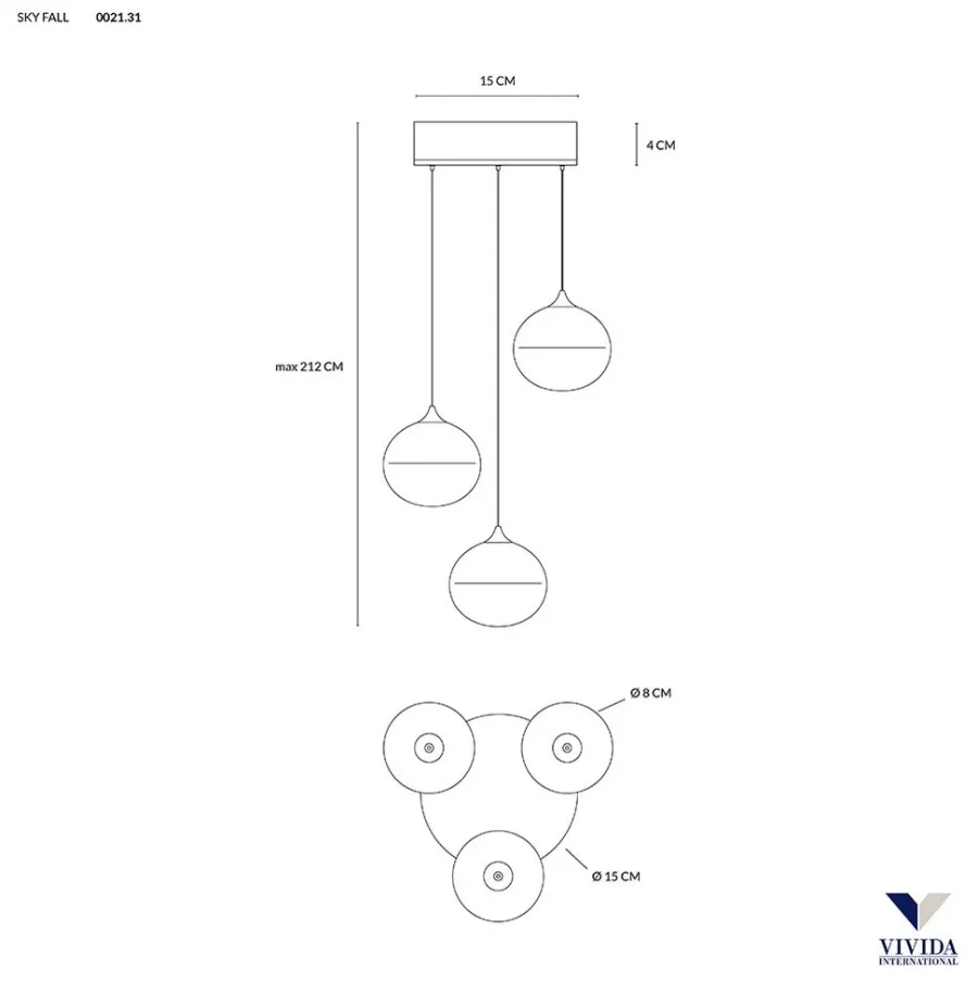 obrazek 3 Włoska lampa wisząca z serii Sky Fall