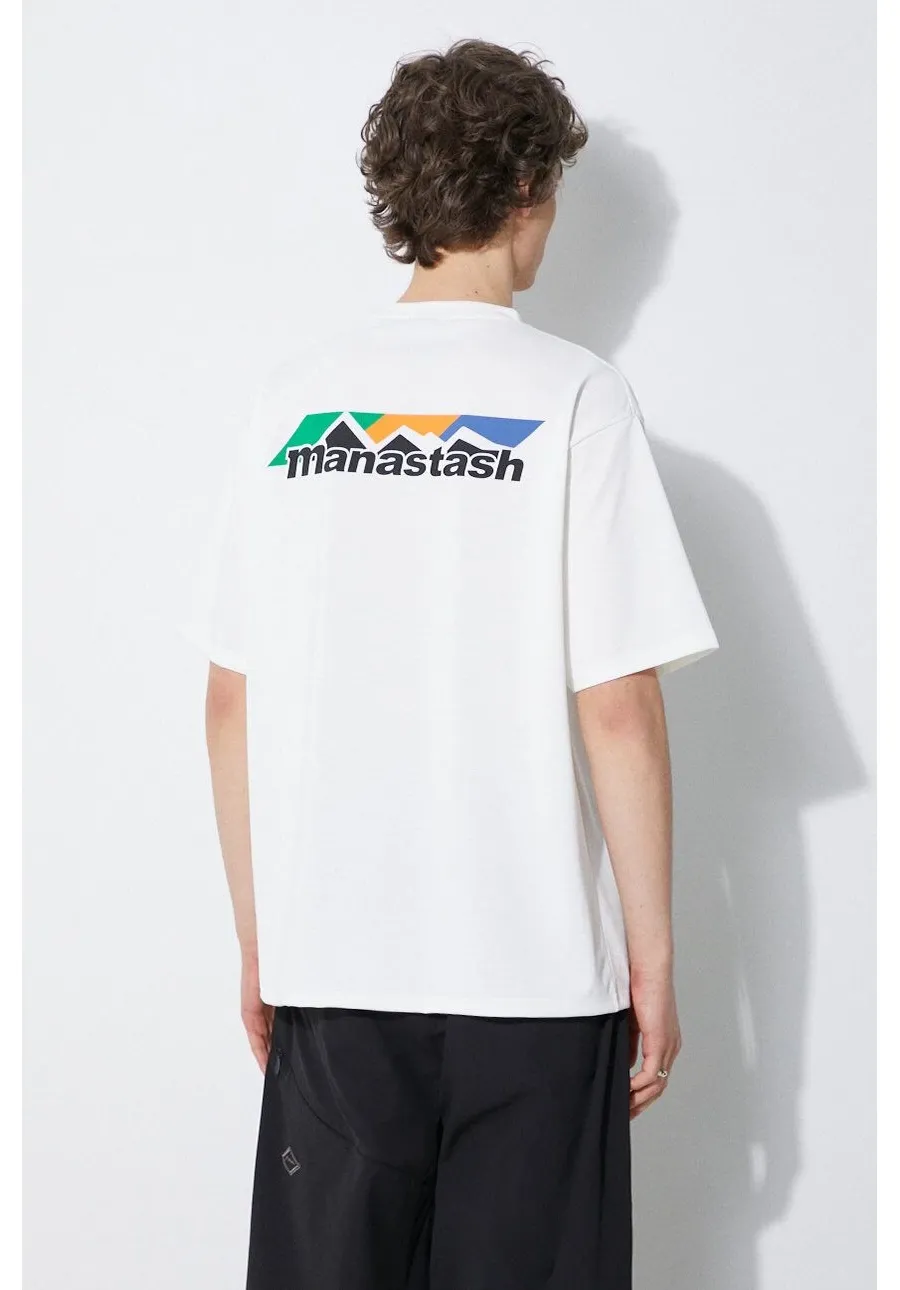 obrazek 1 Manastash t-shirt Re:Poly Scheme Logo męski kolor biały z nadrukiem 7924134013