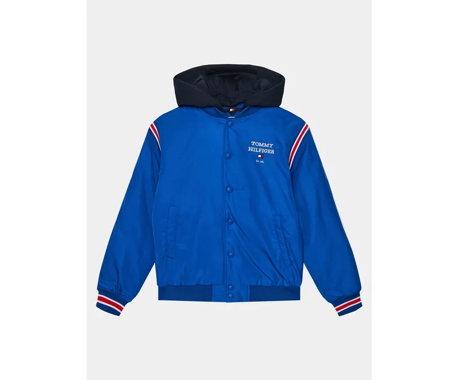 obrazek 1 Tommy Hilfiger Kurtka bomber Th Logo Bomber Jacket KB0KB08742 Niebieski Regular Fit