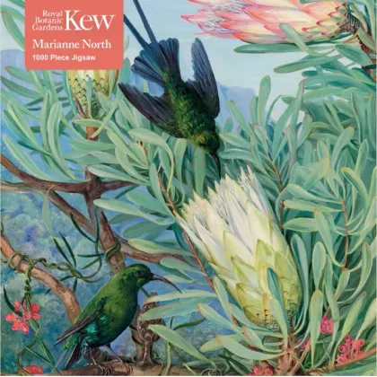 Zdjęcie Puzzle dla dorosłych Marianne North z Kew Gardens: Miodowe kwiaty i wiciokrzewy - Flame Tree Publishing