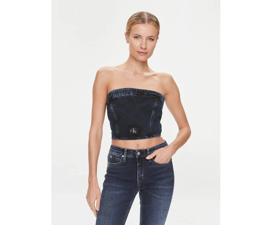 obrazek 1 Calvin Klein Jeans Top J20J222870 Granatowy Slim Fit